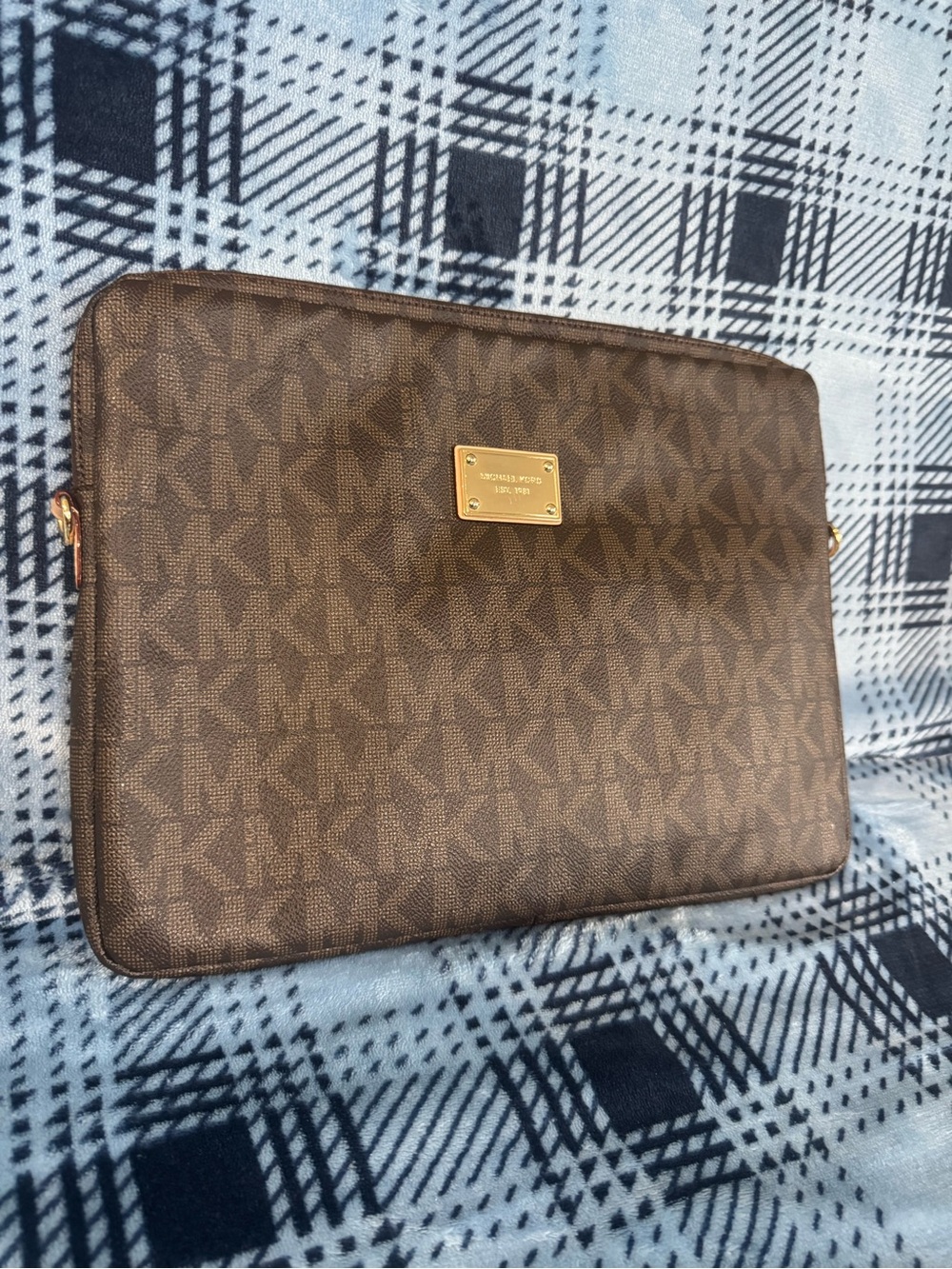 Michael Kors Brown Laptop Sleeve